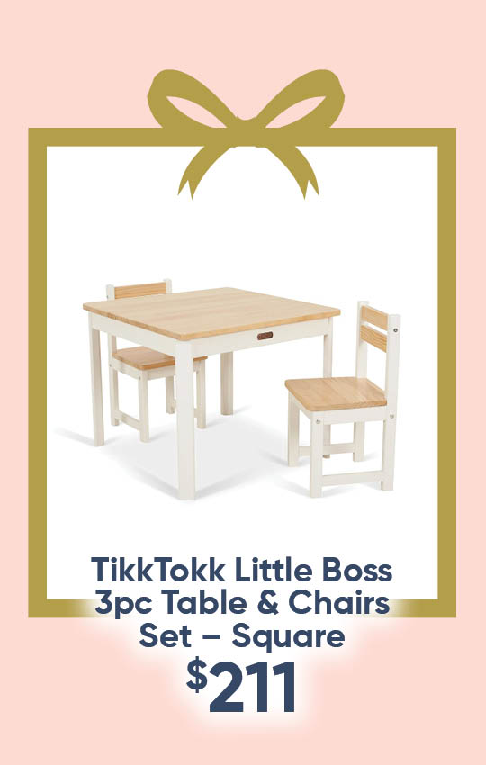 TikkTokk Little Boss 3pc Table & Chairs Set